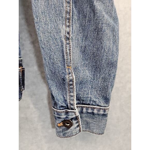 GAP Y2K Denim Jean Jacket‎ Women's Size Medium 100% Cotton With Faded Wash 2002 - Picture 4 of 16